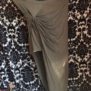 Long high low slit skirt